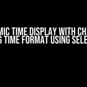 Dynamic Time Display with ChartJS: Changing Time Format Using Select Value